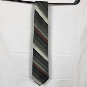 Mens Silk Tie Bundle Covington Bijoux Terner Striped Green Grey Burgundy 3pc